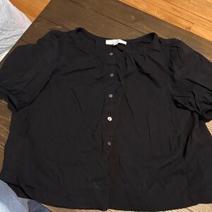 LOFT Black Button-Down Women's Shirt